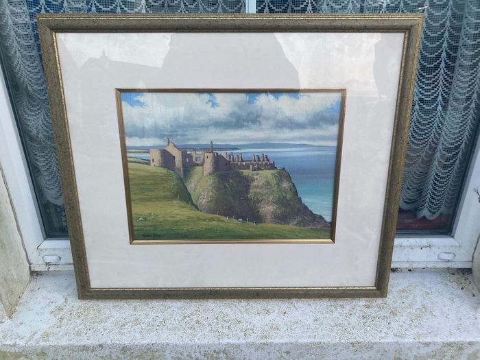 oil painting dunluce castle free postage