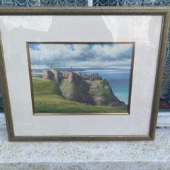 oil painting dunluce castle free postage