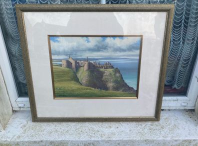 oil painting dunluce castle free postage