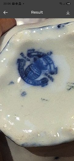 Antique Flow Blue Vase Doreen W.H.Grindley