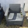Rattan style plastic garden furniture  no cushions Image 2