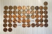 Set Of US 1 Cent Coins 1959 - 2011