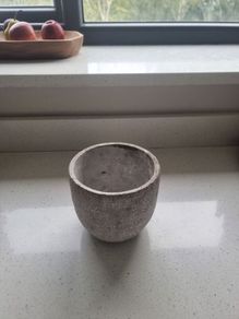 Matt Grey Speckle Concrete Plant Pot