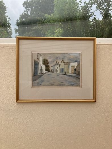 Watercolour of old Delgany village