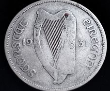 #75 - Ireland - 1931 - Half Crown - Silver - KM.8