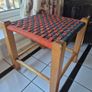 Vintage MidCentury  woven foot Stool Image 9