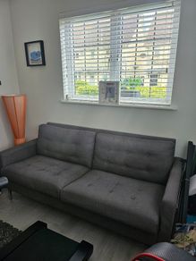 2 seater dark grey sofa