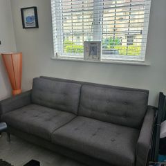 2 seater dark grey sofa