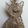 Vintage Sterling Silver 925 Cat Pendant and Sterling Chain length 16" - 2,95g Image 7