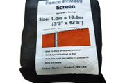 Privacy  Fence Screens   1m x 10m  Black 170 gsm