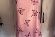 Pink night dress  butterflies pattern size L UK12/14 EU40/42 Postage included