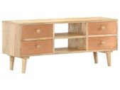 TV Cabinet 110x30x45 cm Solid Mango Wood