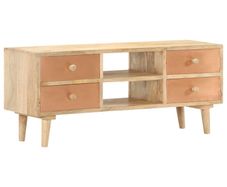 TV Cabinet 110x30x45 cm Solid Mango Wood