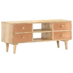TV Cabinet 110x30x45 cm Solid Mango Wood