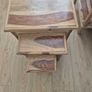 Mexican Hardwood Dining Table, 4 Chairs, Nest of Tables & Display Unit Image 2