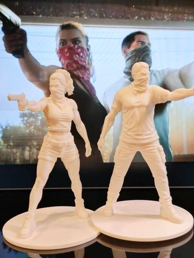 3D Printed Jason Duval and Lucia Caminos From GTA 6 (VI)