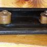 Antique Wooden Double Inkwell Desk Stand Image 10