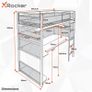 Single (3') Loft Bed with Desk by X Rocker Image 4