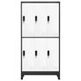 Locker Cabinet Anthracite and White 90x45x180 cm Steel Image 3