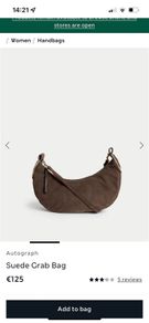 Mark and Spencer suede handbag