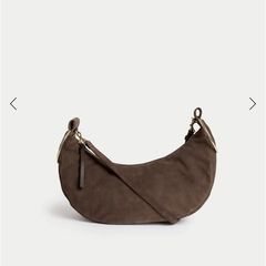 Mark and Spencer suede handbag