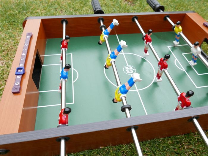 Wooden Mini Foosball Table