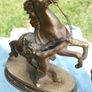 A Pair Of Antique  Marly Horses 7" X 8,4" Image 7