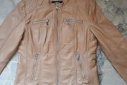 Beige Leather Jacket