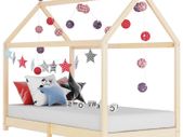 Kids Bed Frame Solid Pine Wood 70x140 cm