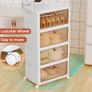 Storage Box with Lid - 23 L x 4 Plastic Box with Lid, Folding Box, Foldable Storage Container for Home and Office, White, 4 Packs Image 4