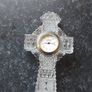 Irish Galway crystal glass cross with clock,,,good condition ,see pictures,,,clock needs a battery,buyer collects or pays postage ,thank you,,take as is, Image 5