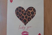 Ace of Hearts leopard print poster - Lucky You
