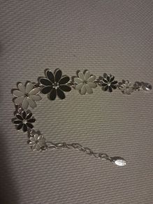 beautiful silver and enamel flowers Pilgrim bracelet .Without tags but as new  never worn.