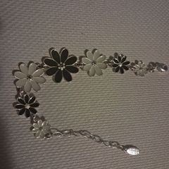 beautiful silver and enamel flowers Pilgrim bracelet .Without tags but as new  never worn.