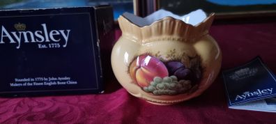New In Box Aynsley Orchard Gold Bone China Windsor Rose Bowl Made in England