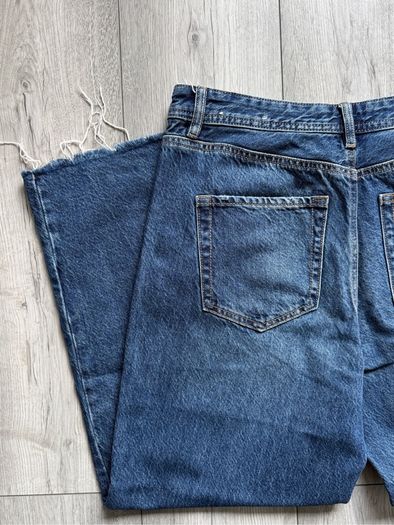 Stradivarius High Waisted Wide Leg Jeans Blue - Size EU 40 / UK 12