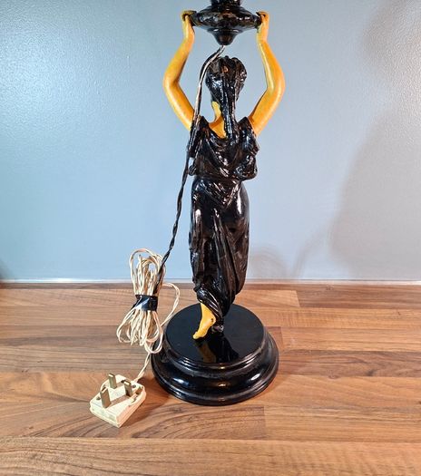 Vintage Cast Iron Lamp 1950s / 60s