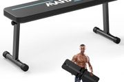 Weight Bench, Foldable Workout Bench for Home Gym with 660 LBS Weight Capacity, Flat Bench Press for Full Body Workout, Black