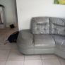 grey leather couch Image 3
