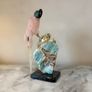 Hand-Carved Rose Quartz Parrot on Raw Amazonite & Crystal Matrix Base Image 9