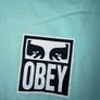 Obey Mens Blue Logo T-Shirt - size Large Image 3