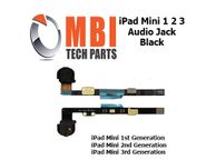 main image for ad iPad Mini 1 2 3 Replacement Headphone 3.5mm Audio Jack Flex Cable Black 2nd 3rd