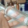 480 - Set of 3 Vintage Clear Glass Cork Top Collectible Decorative Bottles Image 8