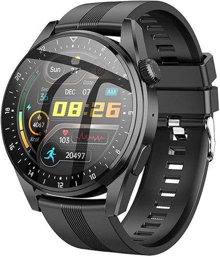 Hoco Y9 - Smart Sports Watch Call Version, Screen: TFT 1.32 Inch, 3.5D Touch Screen, IP68 Waterproof, BT V4.0, Support Multiple Exercise Modes, Heart Rate, 19 Languages - Black