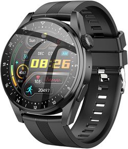 Hoco Y9 - Smart Sports Watch Call Version, Screen: TFT 1.32 Inch, 3.5D Touch Screen, IP68 Waterproof, BT V4.0, Support Multiple Exercise Modes, Heart Rate, 19 Languages - Black