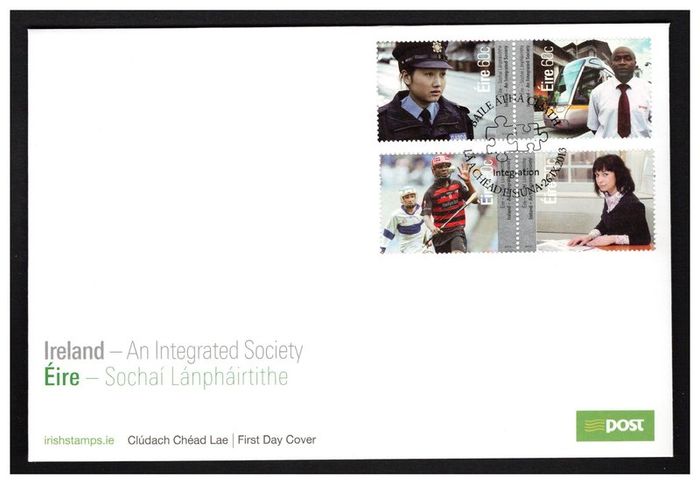 2013 Ireland Ireland an Integrated Society Commemorative Stamp An Post First Day Cover (FDC)