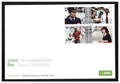 2013 Ireland Ireland an Integrated Society Commemorative Stamp An Post First Day Cover (FDC)