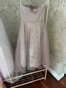 Coast sequin dress neutral