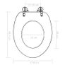 WC Toilet Seats 2 pcs with Soft Close Lids MDF Muschel Design Image 10