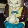 Vintage Ceramic Character Toby Jug, featuring a man in a brown coat and yellow vest, Postage Available or Collection Image 4